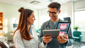 Orthodontist Edmonton showcasing modern dental techniques in a bright, professional office.