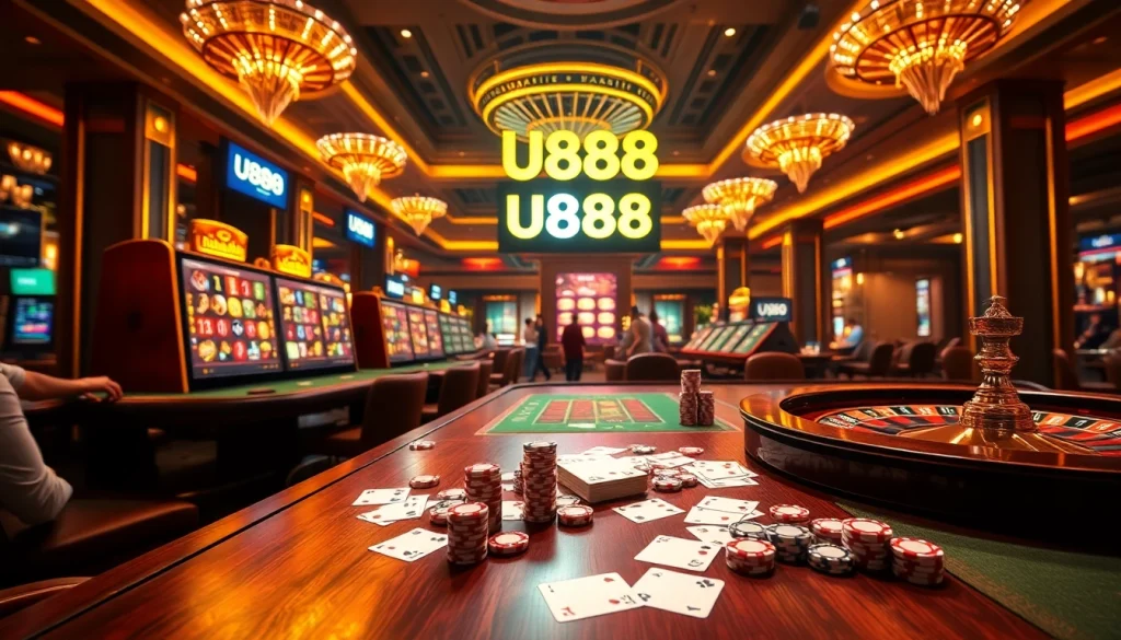 Experience high-stakes gaming at U888 online casino with vibrant slots and thrilling poker tables.
