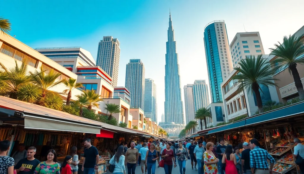 Citylifedubai.com captures the vibrant urban lifestyle of Dubai showcased in a bustling market scene.