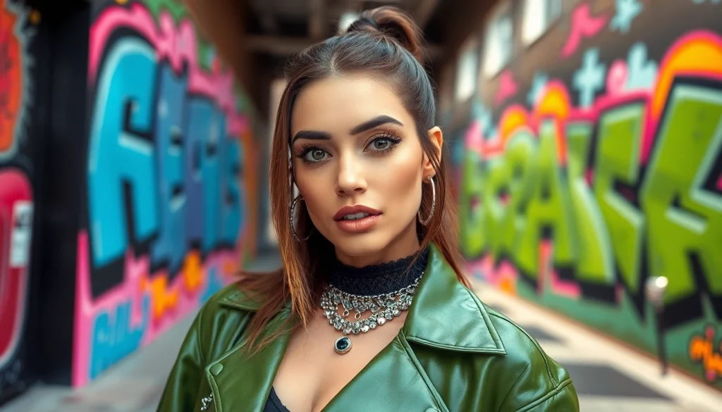 Elevate your perception of Beauty and Style with this vibrant urban portrait.
