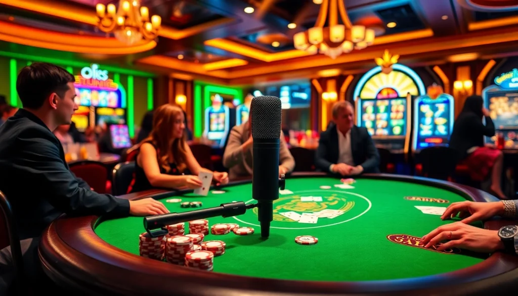 The excitement of gambling comes alive with MV 88 microphone capturing the thrill at a poker table.