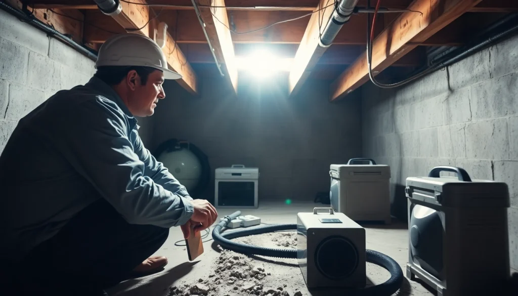Crawl Space Restoration process being evaluated by a professional to ensure safety and efficiency.