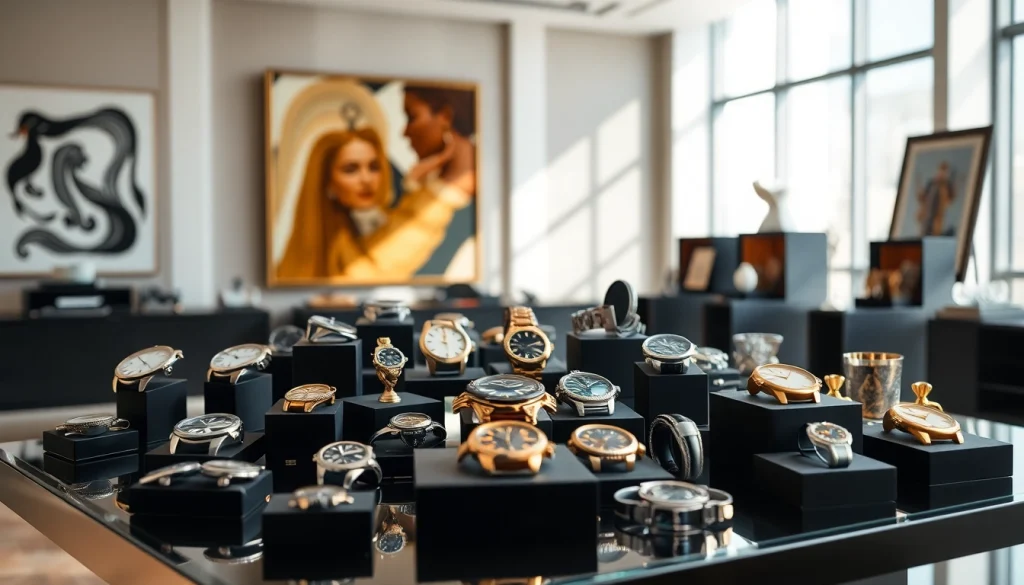 레플리카에 대한 다양하고 세련된 전시를 보여주는 이미지