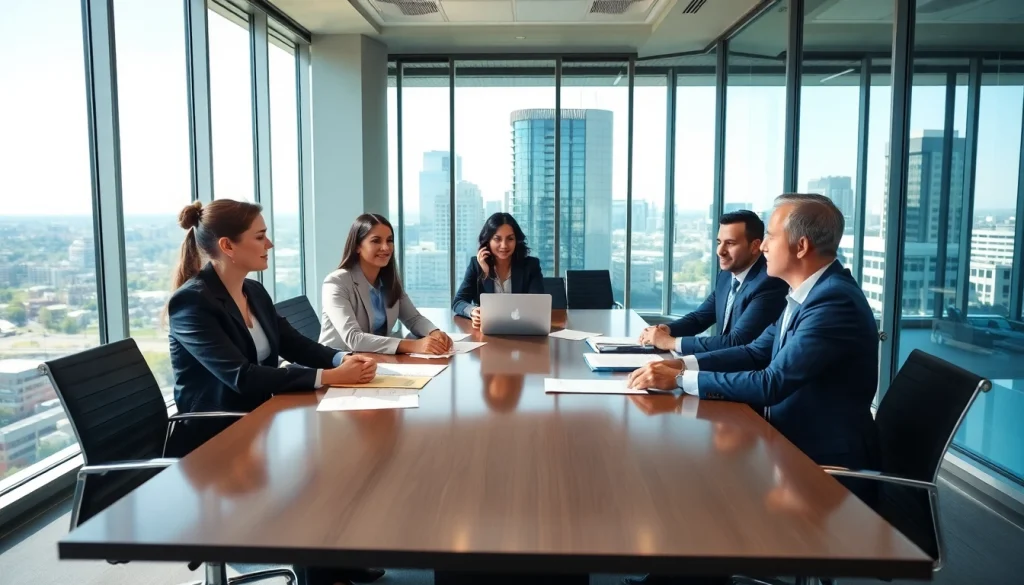 Greenville Personal Injury Lawyers collaborating in a modern law office setting.