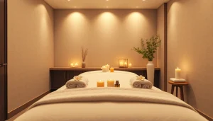 고급스러운 장식과 편안한 분위기를 가진 평화로운 인천마사지 스파 환경.