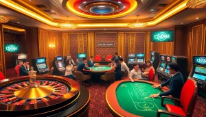 Engaging casino scene featuring the latest online gambling excitement with Link mới nhất QQ88.