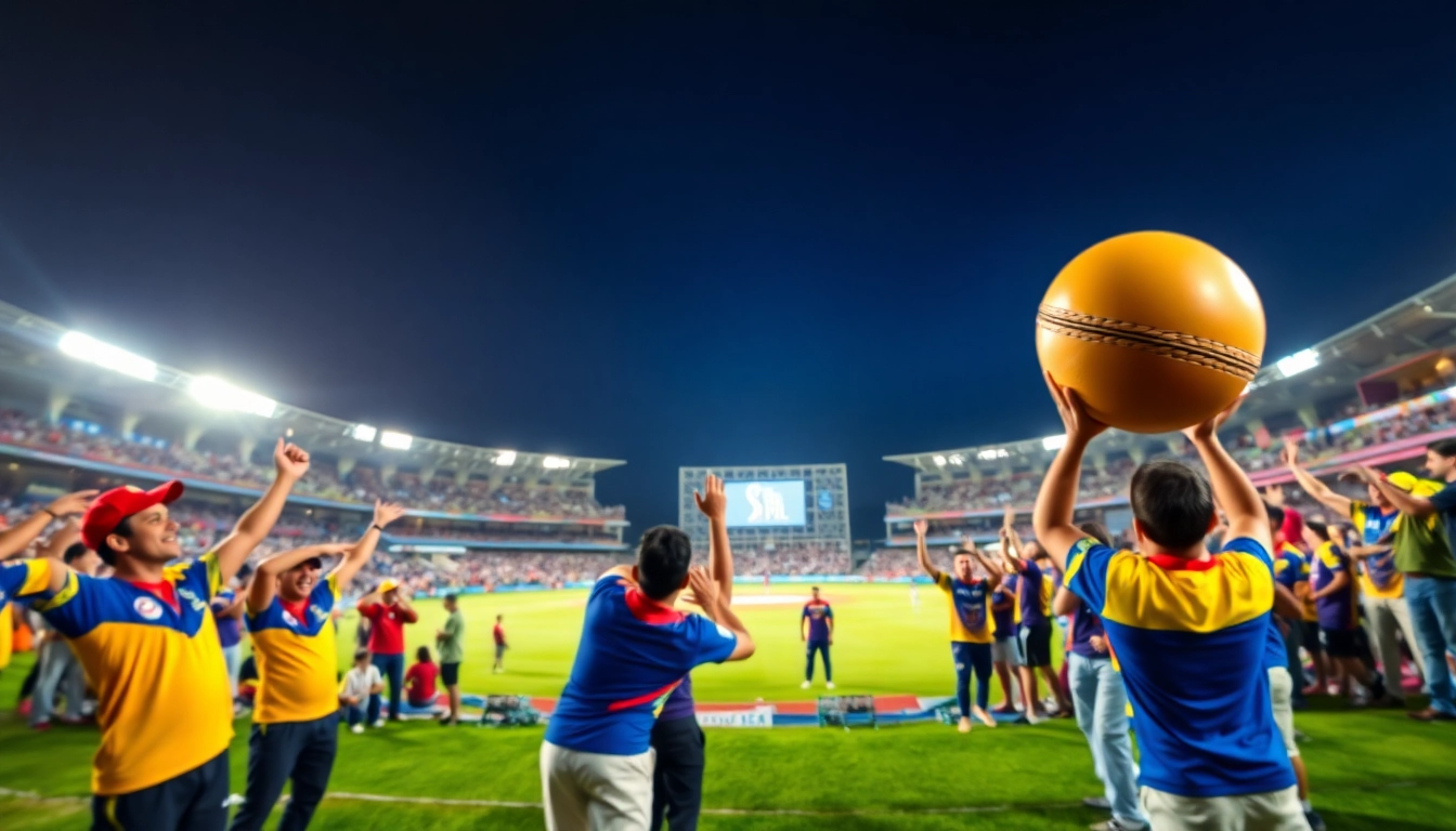 Exciting gameplay capturing the spirit of IPL win prediction amidst vibrant crowd celebrations.